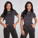 UNIQUE THE LABEL ROBYN SHORTSLEEVE CHARCOAL