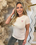 GUESS MINI TRIANGLE RAS DE COU TEE W2YI44J1314 - G67C PEACH