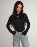 UNIQUE THE LABEL JACKY LONGSLEEVE OBERTEIL - SCHWARZ