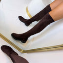 OVERKNEE LAARS R-653 - BROWN