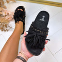 BASIC FRINGE SLIPPER OM6622 - SCHWARZ