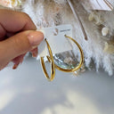 BIG HOOPS EARRING EH1122 - GOLD