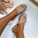 STUDS SPARK SLIPPER 9838 - BEIGE