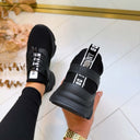 STEVE MADDEN MATCH-E SNEAKER 4643 - BLACK/BLACK**