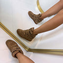NEW WEDGE BOOT 7108* - KHAKI