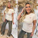 GUESS MINI TRIANGLE RONDE HALS TEE W2YI44J1314