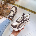 SPARKLY SNEAKER A88-231 - KHAKI