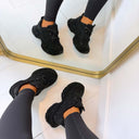 GLITTER SNEAKER 8-210 - BLACK