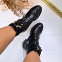 BOTTE ZIP TRIPLE DOUBLE 12618-A210 - NOIR/OR