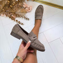 ANNE FRINGE SLIPPER AQ212 - BROWN