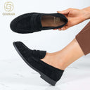 ANNE FRINGE SLIPPER AQ212 - BROWN