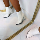 LEATHER LOOK HAKLAARSJE 6010-89 - WHITE/PU