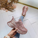 GLITTER SNEAKER 8-210 - CHAMPAGNE