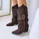 BOTTES À TALON ÉPAIS SEMELLE CRANTÉE DES8098