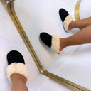 COZY PANTOFFEL FC-906/902 - BLACK/WHITE