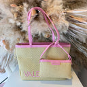 *SALE* VALENTINO BAGS MAIAM SHOPPING BAG VBS9TE01PAG - NAT/ROSA
