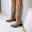 BASIC STIEFEL MIT ABSATZ D-91 - KHAKI