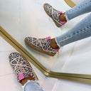 DWRS POONA STUDS LEOPARD SNEAKER B11928-02