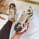 PAILLETTEN SNEAKER LT33-98 - BROWN