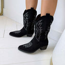 *ACTIE* SUEDINE COWBOY BOOT DEN935-1 - BLACK/SUE