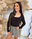 GUESS COLETTE LONGSLEEVE RIB TOP V4BP07K8RT2 - A10K DARKBROWN