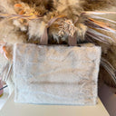LIU JO FAKE FUR SHOPPING BAG 2F6037/E0218 - BURRO