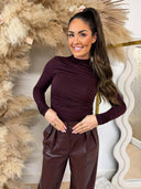 UNIQUE THE LABEL SARA BODYSUIT BURGUNDY