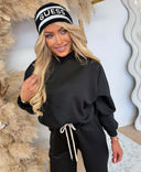 GUESS SEVYN 4G LOGO BEANIE W4BZ21Z3JD2 - FJGC BLACK