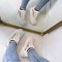 FLOWER LACE SNEAKER LS698 - ROSA
