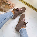 STEVE MADDEN ASIEL SNEAKER 5159 - TAUPE SUEDE