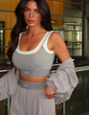 UNIQUE THE LABEL GIGI TOP - LIGHT GREY