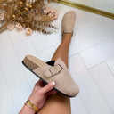 LAYLA SUEDINE INSTAPPER L-51 - KHAKI