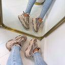 STEVE MADDEN POSSESSION-E SNEAKER 4652 - TAUPE/GRY SUE