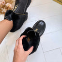 STEVE MADDEN RIPSTORM BOOT 5845 - BLACK LEATHER