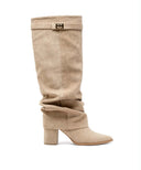DAISY STIELSTIEFEL MIT ABSATZ DES8528 - BROWN/PU