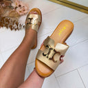 *ACTIE* CHANTAL PLATEAU SLIPPER SU791 - GOLD