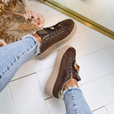 FLOWER SNEAKER R150 - BROWN