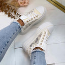 FLOWER LACE SNEAKER LS698 - ROSA
