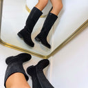 *SOLDES* BOTTINE DAIM BOUCLE 7699A - NOIR