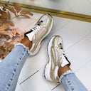 DWRS NEYA SNEAKER B11849-01 - CHAMPAGNER/WEISS