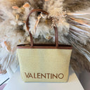 *SALE* VALENTINO BAGS MAIAM SHOPPING BAG VBS9TE01PAG - NATURALE/CUOIO
