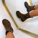 PRINTY BOOT A1027 - BROWN