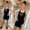 GUESS TRIANGLE RHINESTONES DRESS E5GP01I3Z14