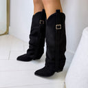 *SALE* WILDLEDEROPTIK SCHNALLE STIEFEL 7699A - BLACK