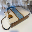 LIU JO RIDHI SHOPPING BAG AA6192/T388A - NEUTRO/DENIM