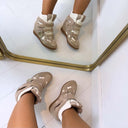 STEVE MADDEN MAVIS WEDGE 5696 - SAND SUEDE