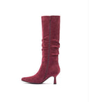 FEINER WILDLEDERSTIEFEL MIT ABSATZ DES8032 - KHAKI/SUE