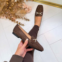 ANNE FRINGE MOCASSIN AQ212 - MARRON
