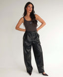 UNIQUE THE LABEL ZIVA LEDERHOSE SCHWARZ