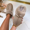 GLITTER PANTOFFEL X28-PL - CAMO ( taupe )